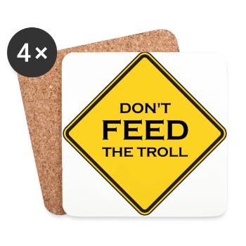 Please do not feed! - Coasters (set of 4) - white - Front