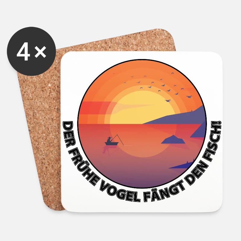 Angelsport,Geschenkidee - Untersetzer (4er-Set) - Weiß