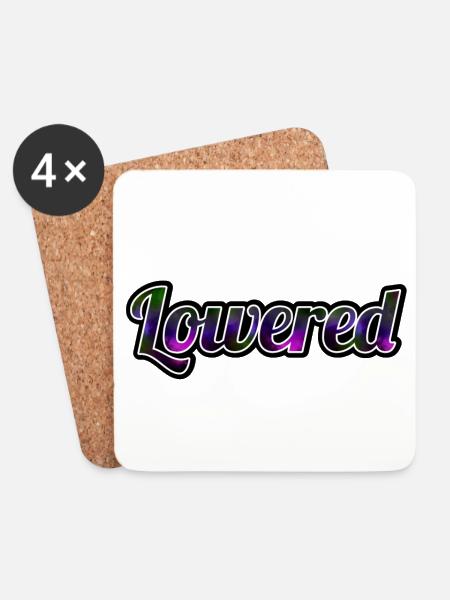 Logo low Magic Color - Untersetzer (4er-Set) - Weiß