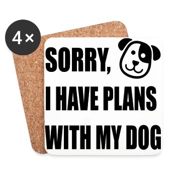 Dog Dog Lover Dog Lover Dog Love Dogs - Coasters (set of 4) - white - Front