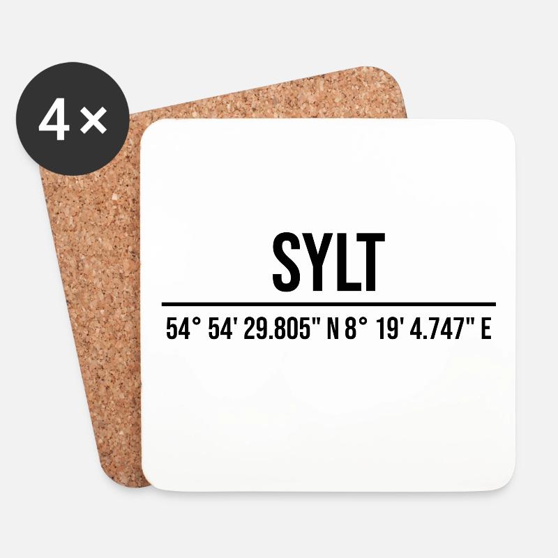 Sylt - Untersetzer (4er-Set) - Weiß