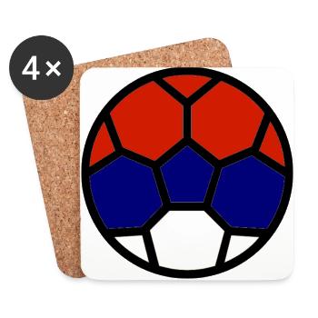  Drapeau Serbie Coupe du monde - Dessous de verre (lot de 4) - blanc - Devant