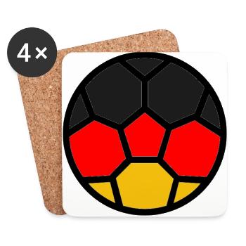  Drapeau Allemagne Coupe du monde - Dessous de verre (lot de 4) - blanc - Devant