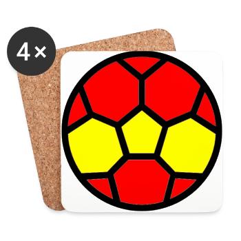  Drapeau Espagne Coupe du monde - Dessous de verre (lot de 4) - blanc - Devant