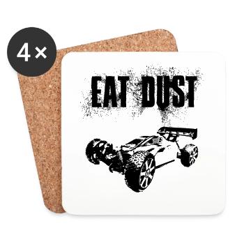 RC Car Racing On Off-Roader EAT DUST BLACK - Coasters (set of 4) - white - Front