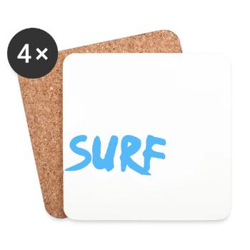 Eat Sleep Surf Repeat - Dessous de verre (lot de 4) - blanc - Devant