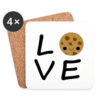 Keks Love - Untersetzer (4er-Set) - Weiß - Vorne
