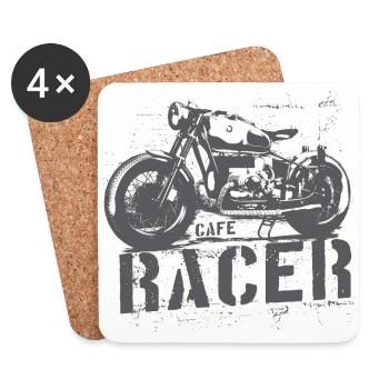 Caffe Racer 02 - Untersetzer (4er-Set) - Weiß - Vorne