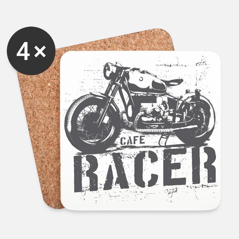 Caffe Racer 02 - Coasters (set of 4) - white
