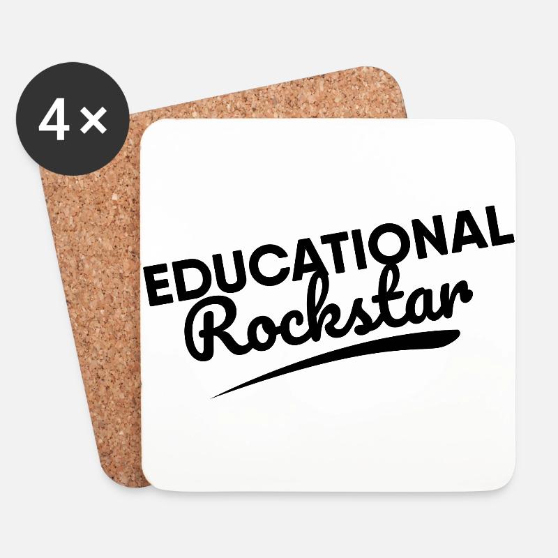 Lehrer - Untersetzer (4er-Set) - Weiß
