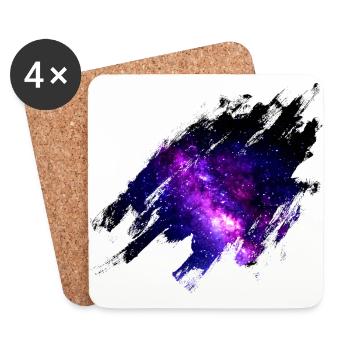 Idée Cadeau Espace Galaxie Voie Lactée - Dessous de verre (lot de 4) - blanc - Devant
