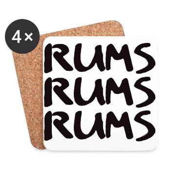 Rums Rums Rums - Coasters (set of 4) - white - Front