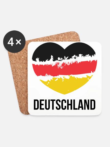 Deutschland - Untersetzer (4er-Set) - Weiß