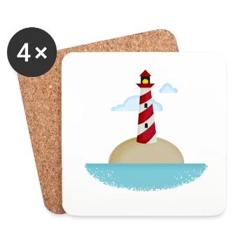 Phare - Untersetzer (4er-Set) - Weiß - Vorne