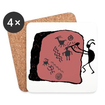 Cave artist - Coasters (set of 4) - white - Front