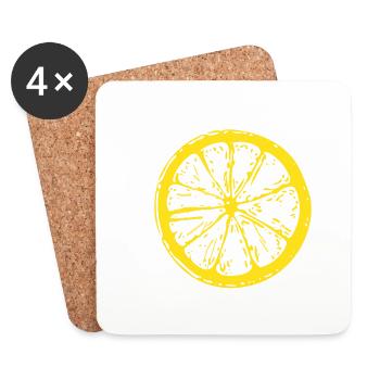 lemon - Coasters (set of 4) - white - Front