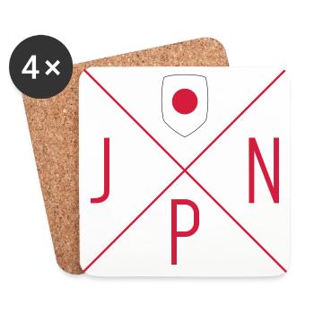 Japan motif - Coasters (set of 4) - white - Front