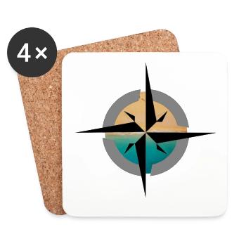 Compass vacation south - Coasters (set of 4) - white - Front