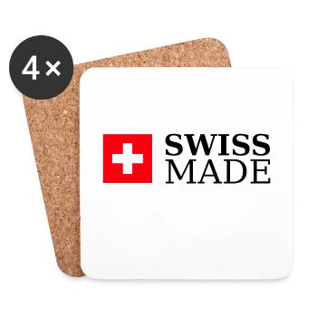 SWISS MADE Schweiz Suisse Switzerland - Coasters (set of 4) - white - Front