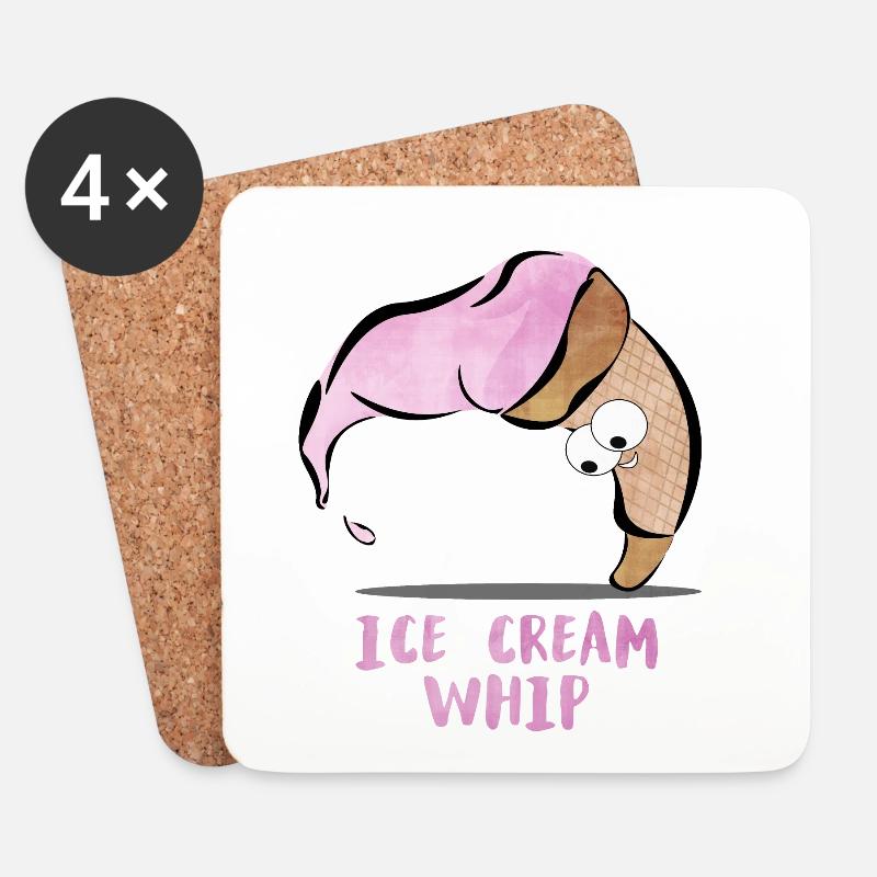 Ice Cream Whip - Untersetzer (4er-Set) - Weiß