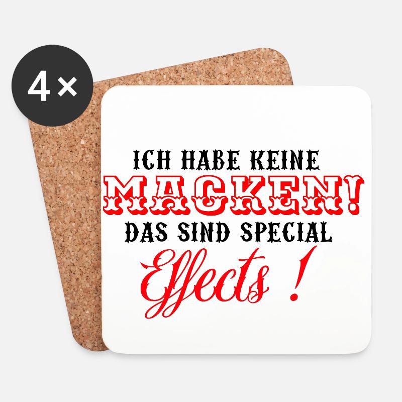 Lustige Sprüche - Untersetzer (4er-Set) - Weiß