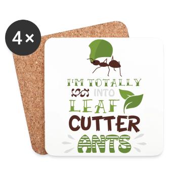 Ants leaf tailor ants insect gift - Coasters (set of 4) - white - Front