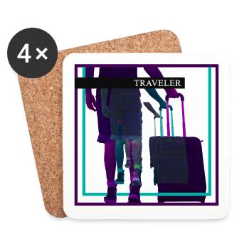 Traveler - Untersetzer (4er-Set) - Weiß - Vorne