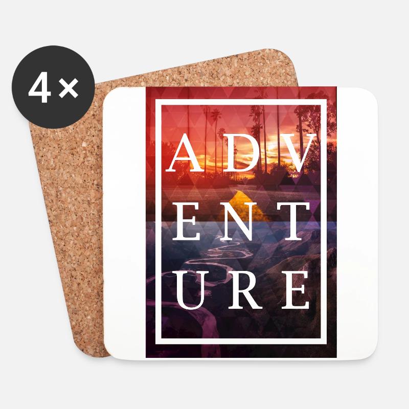 Adventure - Untersetzer (4er-Set) - Weiß