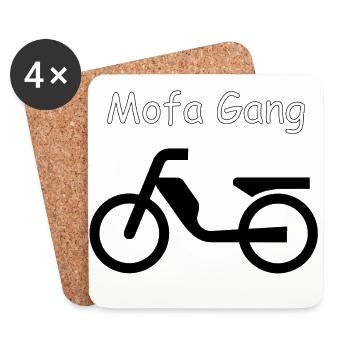 Mofa Gang! - Untersetzer (4er-Set) - Weiß - Vorne