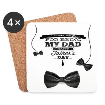 Father's Day 2018 - Father's Day 2018 - Coasters (set of 4) - white - Front