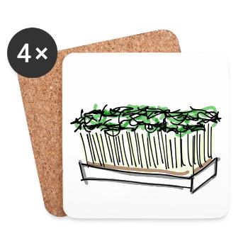 cress - Coasters (set of 4) - white - Front
