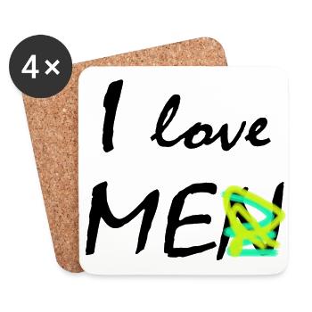 Ich liebe mich - Untersetzer (4er-Set) - Weiß - Vorne