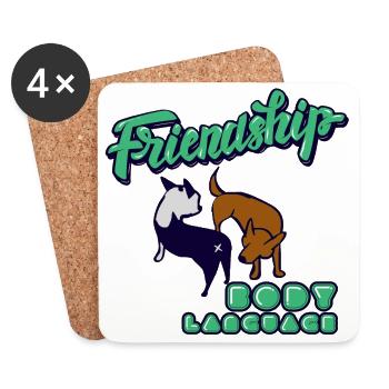 Friendship dogs - Coasters (set of 4) - white - Front