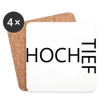 HOCH TIEF - Untersetzer (4er-Set) - Weiß - Vorne