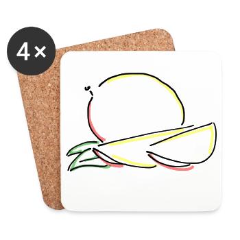 mango - Coasters (set of 4) - white - Front