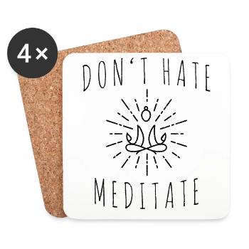 Yoga meditation - Coasters (set of 4) - white - Front