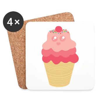 blockedTitle - Coasters (set of 4) - white - Front