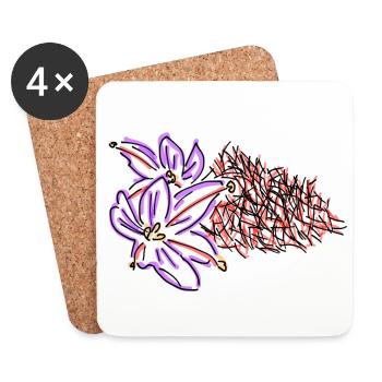 saffron - Coasters (set of 4) - white - Front