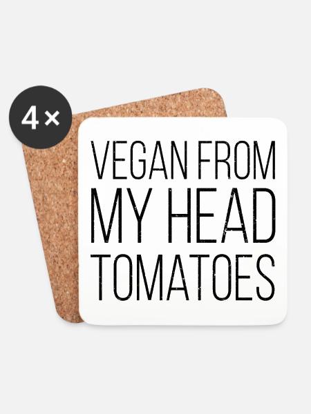 Vegan vegan vegan - Coasters (set of 4) - white