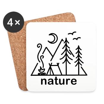 nature nature - Coasters (set of 4) - white - Front