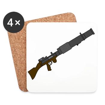 Long blaster - Coasters (set of 4) - white - Front