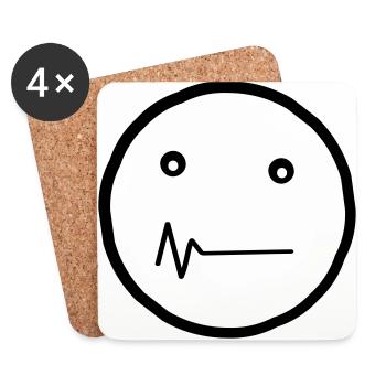 Detrill Smiley - Untersetzer (4er-Set) - Weiß - Vorne