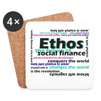 ethos the future of social finance - Coasters (set of 4) - white - Front