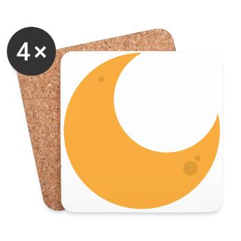 Mond - Untersetzer (4er-Set) - Weiß - Vorne