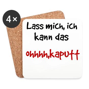 Lustiger Spruch ich kann das - Untersetzer (4er-Set) - Weiß - Vorne