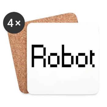 Robot - Coasters (set of 4) - white - Front