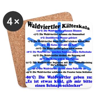 Waldviertler cold scale - Coasters (set of 4) - white - Front