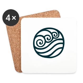 Water Water Nation Gift Idea - Coasters (set of 4) - white - Front