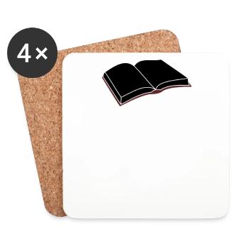 Bücher - Untersetzer (4er-Set) - Weiß - Vorne
