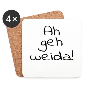 Geh weida - Untersetzer (4er-Set) - Weiß - Vorne